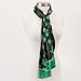 Shamrock Scarf with Green Edge for St Patrick's Day in Black