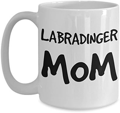 Labradinger Mom Mug - White 11oz 15oz Ceramic Tea Coffee Cup - Perfect For Travel And Gifts