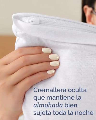 Jersey Fitted Sheet Cotton 180 x 200 cm White + 2 Pillowcases 80 x 80 cm – Pack of 3 – 100% Cotton – Terry 40 cm / 16 Inches – Soft, Wrinkle and Hypoallergenic – Oeko-Tex Standard 100 Certified