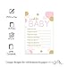 Pink and Gold Wishes Cards (20 Pack) Baby Shower Games for Girls - Guest Book Alternative Cute Words of Wisdom - Keepsake Activity for Wishing Well & Birthdays - 4x6