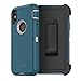 OtterBox Defender Series Screenless Edition Case & Holster for iPhone X/Xs (Renewed) - Big Sur (Pale Beige/Corsair)