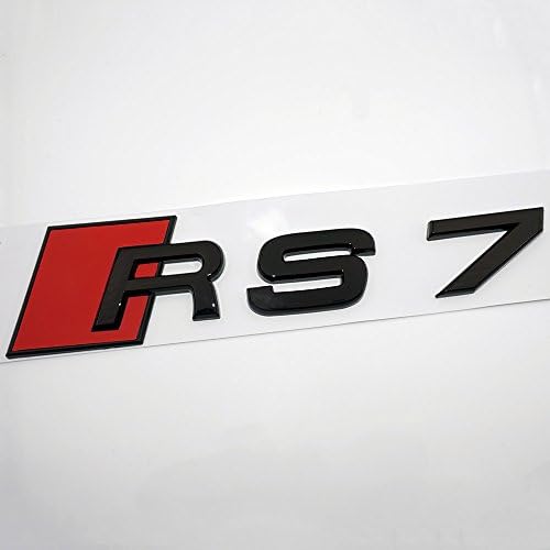 US85 Audi RS7 OEM ABS Nameplate Emblem 3D Trunk Logo Badge Decoration Modified Accessories (Gloss Black)