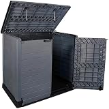 Duramax Cedargrain StoreAway 1200L Plastic Garden Storage Shed Grey view 12