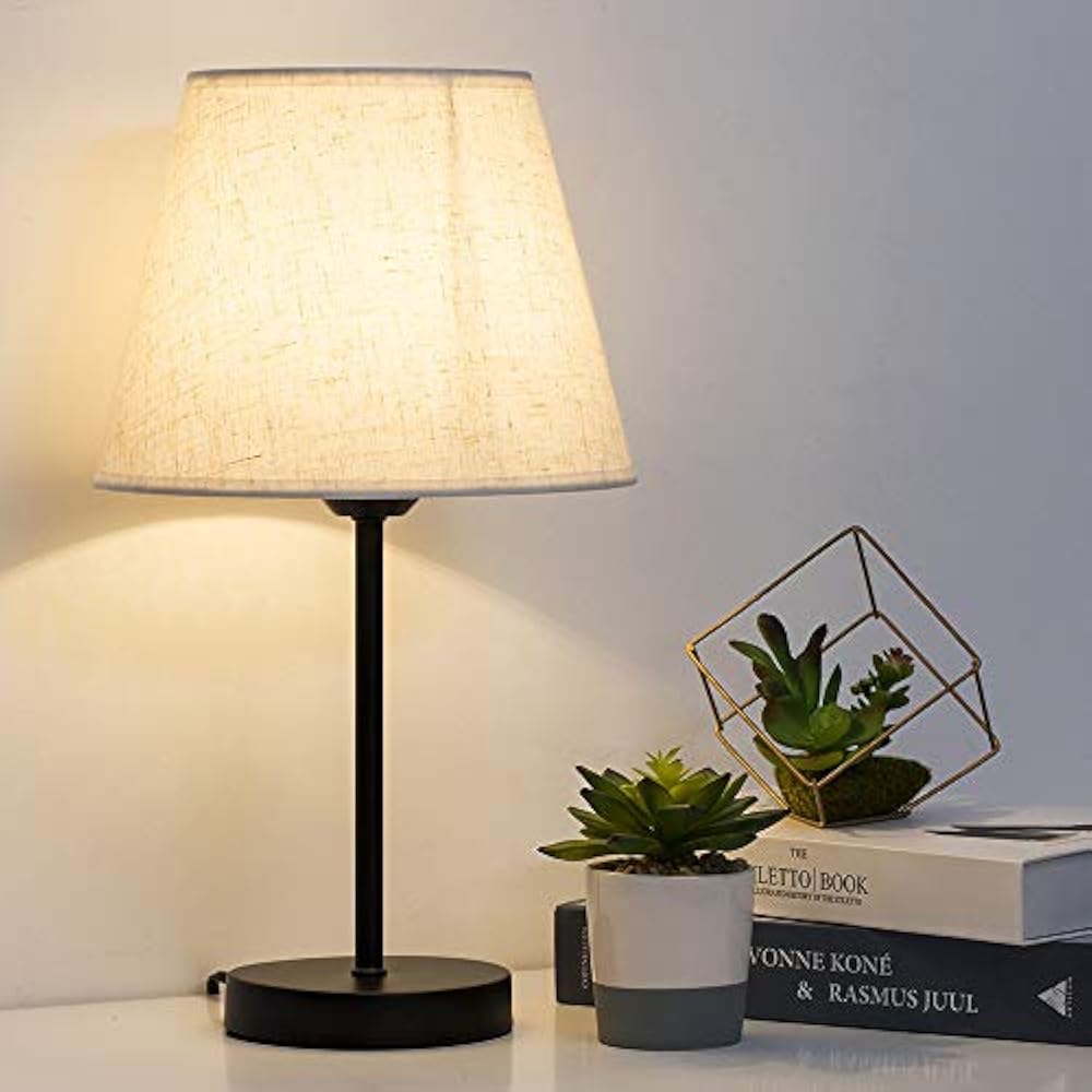 Bedside Table Lamps Small Nightstand Set Of 2 Fabric Shade Desk For Bedroom, 735810362030 eBay