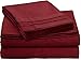 Clara Clark Premier 1800 Series 4pc Bed Sheet Set - Queen, Burgundy Red, Hypoallergenic, Deep Pocket