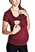 LaClef Women's Doubled Layered Scoop Neck Ruched Maternity Nursing Breastfeeding Top