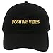 City Hunter C104 Positive Vibes Cotton Baseball Dad Caps 19 Colors (Black)