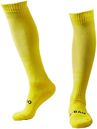 Men's Knee High Compression Sport Tube Soccer Socks 1 Pack Yellow