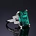 JewelryPalace Luxury 5.9ct Created Green Nano Russian Emerald Cocktail Ring 925 Sterling Silver Size 6