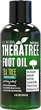 Foot Oil - Soothing Menthol Mint - Tea Tree Oil & Neem - Helps with Antifungal, Athletes Foot, Toe Fungus, Foot Odor - Invigorating Icy Care for Sore, Tired, Achy Feet