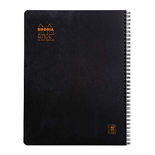 Rhodia Wirebound Notebook, A4+, Lined Black Pricepulse