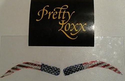 PrettyLoxx Real Hair Lace Eyebrows x1 pair with free adhesive #9 (USAflag)