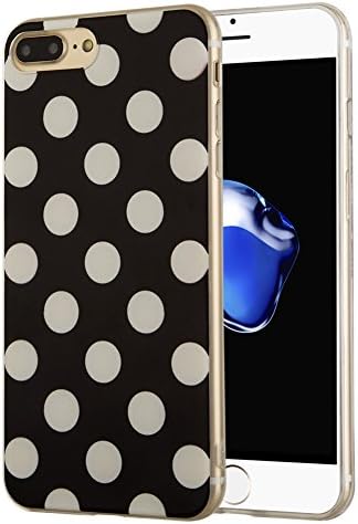 iPhone 7 Plus Case, ZKDT Polka Dots Series Soft TPU Ultra-thin Protective Cover Case for iPhone 7 Plus 5.5" (Black White Polka)