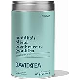 DAVIDsTEA Buddha’s Blend White Tea – Loose Leaf White Tea with Jasmine Pearls & White Hibiscus – Medium Caffeine – 66g Iconic Tin – Delicate, Floral & Fruity Blend for Serene Sipping