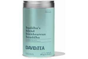 DAVIDsTEA Buddha��s Blend White Tea �C Loose Leaf White Tea with Jasmine Pearls & White Hibiscus �C Medium Caffeine �C 66g Iconic