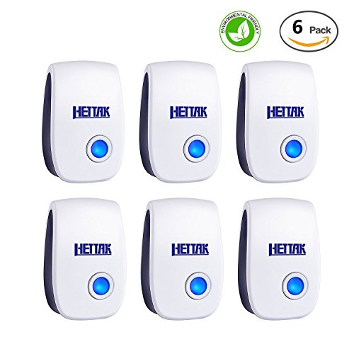 Pest Control Ultrasonic Repeller - Electronic Plug in Mouse Repellent - Pack of 6 Home Pest Control for Indoor Insects & MIce, Bugs, Spiders, Cockroaches, Ants, Fleas, Bed Bugs (Pest Repeller)
