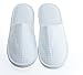LUXEHOME Disposable Slippers, Closed Toe Comfort Waffle Guest Spa Slippers, 2 Size Slippers Fit Most Women and Men, Navy Blue and White, 5 Pairs