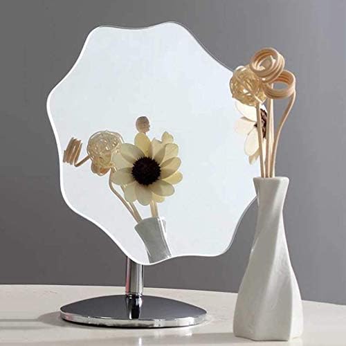 sagrach Metal Desktop Shavin/Makeup Mirror for Men/Women, 1pc(Silver Color)
