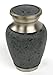 Funeral Urn by Liliane - Cremation Urn for Human Ashes - Hand Made in Brass and Hand Enameled - Fits a Small Amount of Cremated Remains of Adults - Display Burial Urn at Home or in Niche at Columbarium - Marble Model (Slate, Keepsake)