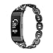 Wearlizer Compatible with Charge 2 Bands Metal Replacement Charge hr 2 Bands/Assesories/Strap Adjustable for Bands Charge 2 (Black)