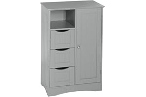 RiverRidge Ashland Collection 1 Door, 3 Drawer, Gray Floor Cabinet,Grey