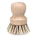 REDECKER Natural Fiber Bristle Pot Brush - Untreated Beechwood Handle - Heat-Resistant Union Fiber Head for Cleaning Pots, Pans and More - 2-1/2 inch Diameter - Set of 2 - Boar Bristle Dish Brush