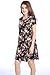 ETCYY Women's Sundress Short Sleeve Printed Floral Summer Casual T-shirt Dress,Black,Large