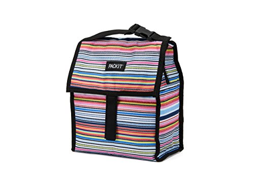 PackIt Freezable Lunch Bag with Zip Closure, Blanket Stripe