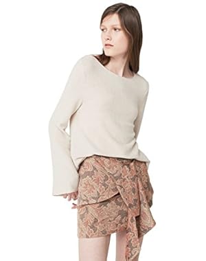 Mango Women's Knot Jacquard Skirt