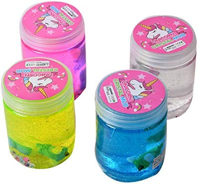 Era Innovative Gifting Crystal Unicorn Slime for Kids and Girls Size 6x6x7 Cms Random Color Pack of 3