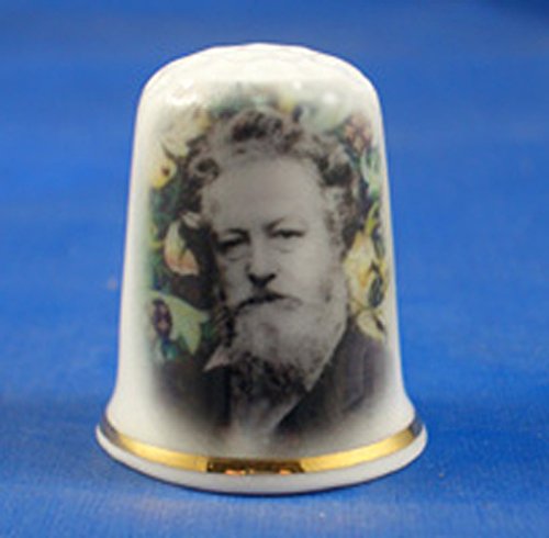 Porcelain China Collectable Thimble - William Morris Designer with Free Gift Box