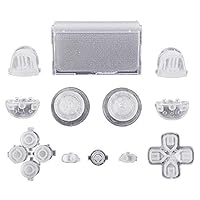 Namever Full Set Glow in The Dark Buttons Cap Replacement Parts for Sony PS4 Controller Luminous
