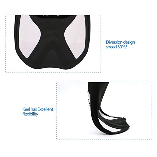 Speefish Short Blade Swim Fins for Swimming Snorkeling Diving Training (White, M (US 7-8))