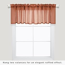 Terracotta Valances for Windows 1 Panel Pocket