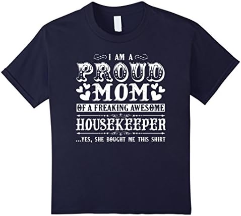Kids Housekeeping T shirts - Housekeeper Mom Shirt 8 Navy