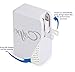 Csync SmartIN Technology 4.8A 24W Dual USB Wall Charger with Foldable Plug for Smartphones, White