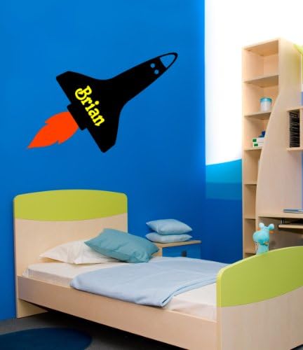 Rocket ship vinyl decal-Personalized rocket sticker-Wall decor 20 X 40 inches