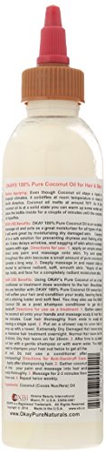 Okay 100% Oil for Hair and Skin, Coconut, 6 Ounce