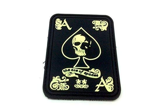 Ace Of Spades Biker Glow In The Dark Airsoft PVC Patch