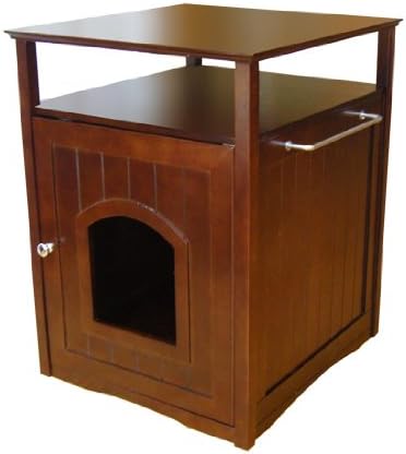 Merry Pet Products Pet House, Litterbox Cover and Night Stand, Walnut, 20.5" D x 19" W x 25" H
