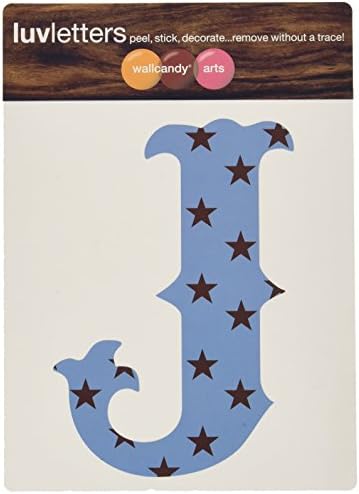 WallCandy Arts Luv Letters Stars Wall Stickers, J