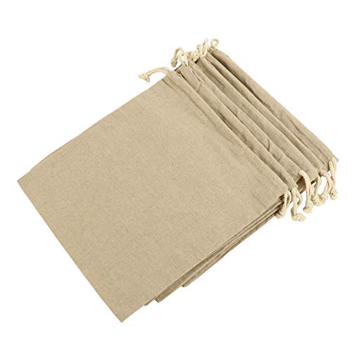 Bread Bags 5 Pack Large Size Linen Bag Ideal for Homemade Bread Reusable Food Storage Housewarming Wedding Gift Storage for Artisan Bread - Bakery & Baguette Bag (Linen, 11.8" x 15.7") - Thumbnail 4