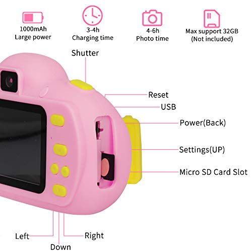 Kid Camera for Boys and Girls Age 3-12,RegeMoudal Children Camera Great Birthday Gift&Toy Kid Digital Video Camera with Shockproof Mp3 8MP HD (16GB Memory Card Included)