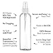 MoYo Natural Labs 8 oz Spray Bottle, Fine Mist Empty Travel Containers, BPA Free PET Plastic for Essential Oils and Liquids/Cosmetics (3 pack, Clear)