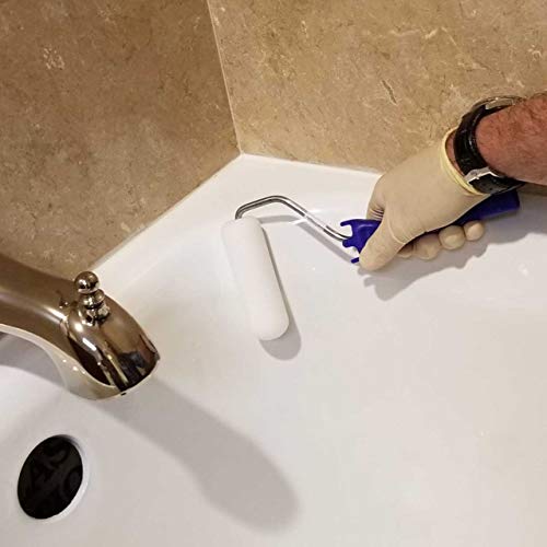 BATHWORKS DIY Combo Kit - WHITE - Bathtub & Wall Refinishing; 42 oz; Non-Slip Protection; Tub; Tile; Shower; Wall Surround; Quick 24 hour dry time; High Gloss Resin Finish