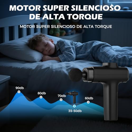 Massageador Muscular YARUIKE | Alívio Profundo para Costas e Pernas | 8 Cabeças Terapêuticas e 30 Velocidades | Motor Silencioso 35dB para Uso em Casa, Escritório e Pós-Treino | Design Ergonômico para Uso Diário