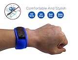 pureGLO Mosquito Repellent Bracelet with 4 FREE Refills - Natural Bug Repeller Mosquitoes Repellent Bands - Deet Free Safe Indoor Outdoor Wristband for Babies Kids Adults(Blue)