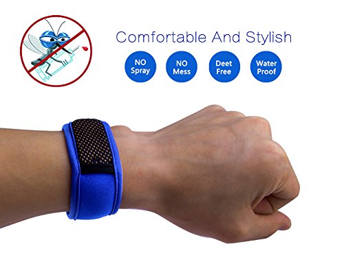 pureGLO Mosquito Repellent Bracelet with 4 FREE Refills - Natural Bug Repeller Mosquitoes Repellent Bands - Deet Free Safe Indoor Outdoor Wristband for Babies Kids Adults(Blue) pureGLO Mosquito Repellent Bracelet with 4 FREE Refills - Natural Bug Repeller Mosquitoes Repellent Bands - Deet Free Safe Indoor Outdoor Wristband for Babies Kids Adults(Blue)