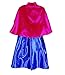 sophiashopping girls princess Dress For This Summer blue pink 3T
