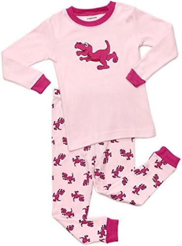 Frogmouth Girls "Dinosaur" 2 Piece Pajama Set 100% Cotton (Size 2-7 Years)